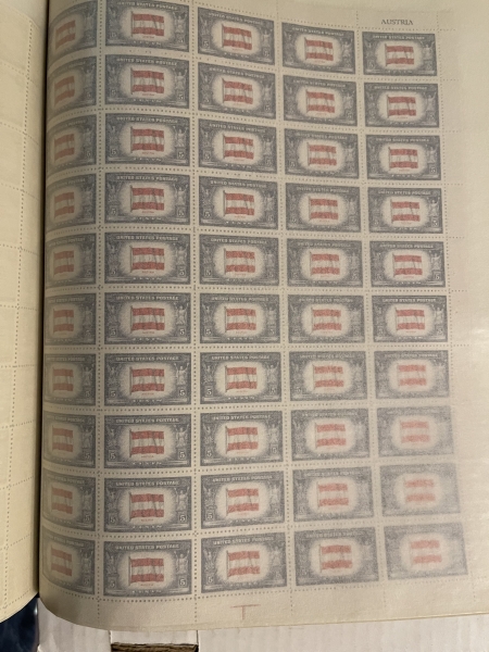 U.S. Stamps PRISTINE MINT SHEET COLLECTION, MOGNH, LIKE-NEW HARCO ALBUM, 1940-50s, 95 SHEETS