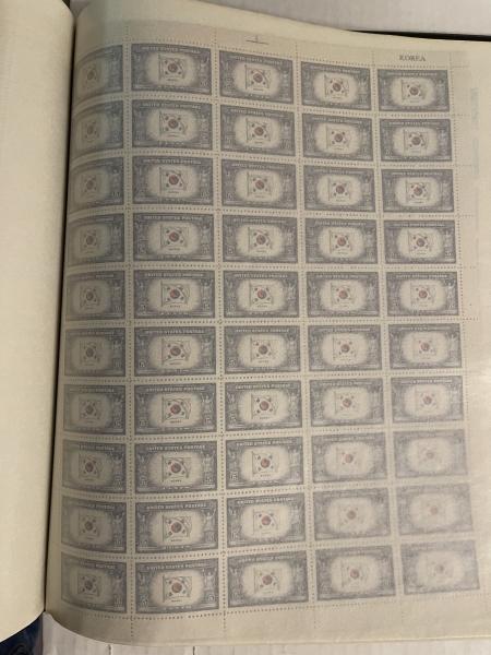 U.S. Stamps PRISTINE MINT SHEET COLLECTION, MOGNH, LIKE-NEW HARCO ALBUM, 1940-50s, 95 SHEETS