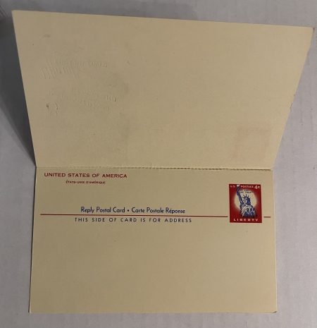 First Day Covers SCOTT UX-16/UY-16 UNSEVERED FIRST DAY COVER; SCARCE TO FIND INTACT, CAT $90