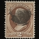 U.S. Stamps SCOTT #113 2c BROWN, USED, LT CORNER CREASE, FINE CENTER, RICH COLOR-CAT $80