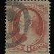U.S. Stamps SCOTT #163 15c REDDISH-ORANGE, SECRET MARK, USED & VF w/ TRACES OF OG-CAT $150