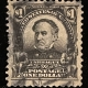 U.S. Stamps SCOTT #306 8c VIOLET-BLACK, MINT, SDOG-HINGED, XF CENTERING-CAT $45