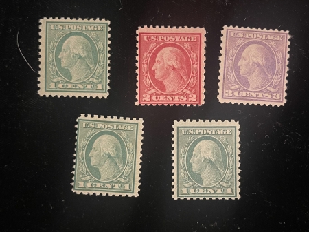 U.S. Stamps SCOTT #538-543 (NO #539), ROTARY PRESS ISSUES 1919-21; MOG-H, AVG-FINE-CAT $75+
