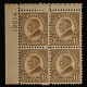Postage SCOTT #551 1/2c OLIVE-BROWN PLATE BLOCK OF 6, MOG-NH, FRESH-CAT $25