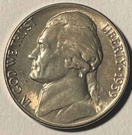 U.S. Uncertified Coins 1939-S JEFFERSON 5c, REVERSE OF 1940, UNCIRCULATED
