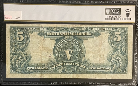 Large Silver Certificates POPULAR & ICONIC 1899 $5 SILVER CERTIFICATE “CHIEF”, FR-271, PCGS VERY FINE 25