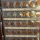 Lincoln Cents (Wheat) 1934-1958-D LINCOLN CENT RED UNCIRCULATED COMPLETE 71 COIN SET, IN DANSCO ALBUM