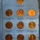 Lincoln Cents (Wheat) 1934-1958-D LINCOLN CENT RED UNCIRCULATED COMPLETE 71 COIN SET, IN DANSCO ALBUM