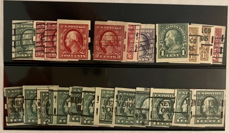 U.S. Stamps SELECTION OF SCHERMACK PRIVATE PERF VENDING SINGLES, 1908-1923, UNSEARCHED-CAT$?