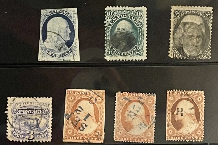 U.S. Stamps USED U.S. CLASSICS INCLUDING #9, #11a, #26 (2), #68, #73, #114, FAULTS-CAT $271+