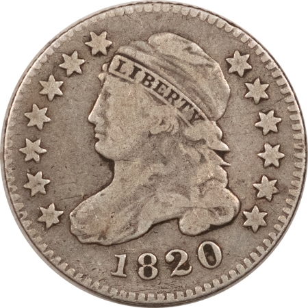New Store Items 1820 CAPPED BUST DIME, LARGE 0 – PLEASING CIRCULATED EXAMPLE!