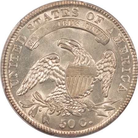CAC Approved Coins 1834 CAPPED BUST HALF DOLLAR, SM DATE SMALL LETTERS – PCGS AU-58 CAC & PQ! WOW!