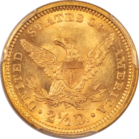 New Store Items 1861 $2.50 LIBERTY GOLD NEW REVERSE – PCGS MS-62, CIVIL WARE DATE, FRESH BU!