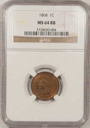 Indian 1868 INDIAN CENT – NGC MS-64 RB