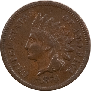 New Store Items 1874 INDIAN CENT – HIGH GRADE CIRCULATED EXAMPLE! NICE!