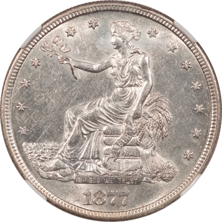 New Store Items 1877-S TRADE DOLLAR – NGC AU-58, WHITE & LUSTROUS!