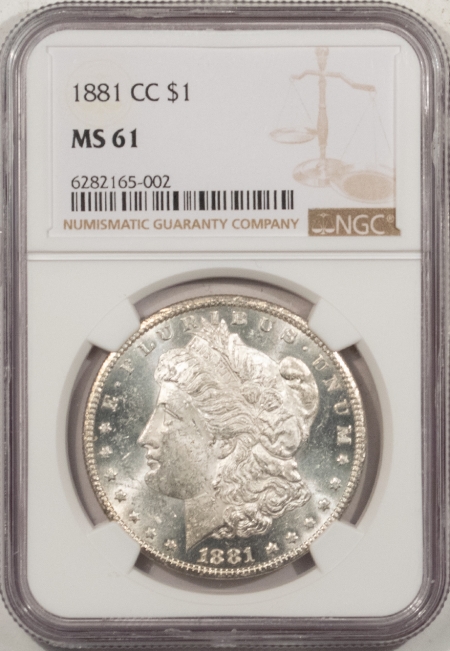 Morgan Dollars 1881-CC MORGAN DOLLAR – NGC MS-61, WHITE!