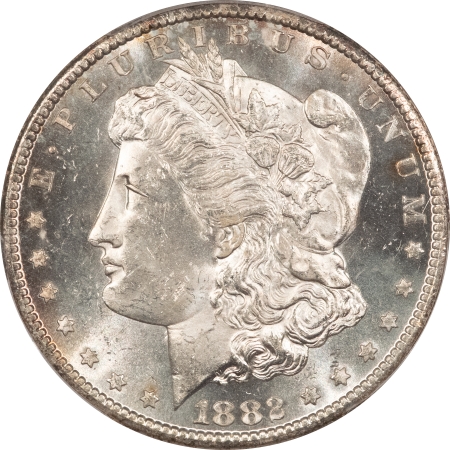 Morgan Dollars 1882-CC MORGAN DOLLAR – PCGS MS-64, BLAST WHITE & PREMIUM QUALITY!