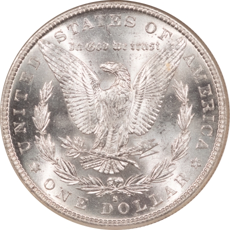 Dollars 1885-S MORGAN DOLLAR NGC MS-64, FROSTY WHITE & PQ! NEAR GEM!