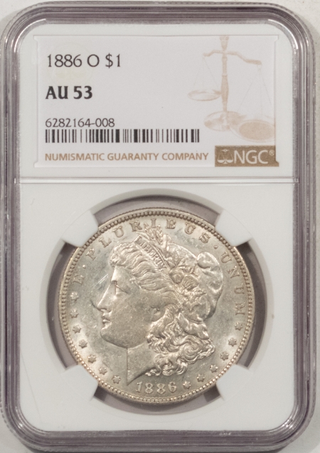 Morgan Dollars 1886-O MORGAN DOLLAR – NGC AU-53