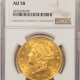 New Store Items 1910 $20 ST GAUDENS GOLD – NGC MS-63, TOUGH DATE!