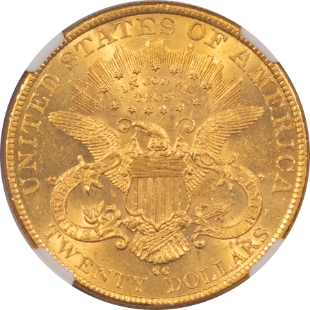 New Store Items 1892-CC $20 LIBERTY GOLD – NGC AU-58, LUSTROUS, LOOKS UNC!