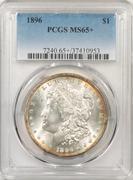 Morgan Dollars 1896 MORGAN DOLLAR – PCGS MS-65+, GREAT LUSTER, PREMIUM QUALITY!