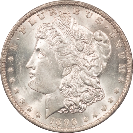 Morgan Dollars 1896-O MORGAN DOLLAR – PCGS MS-61, BLAST WHITE & PREMIUM QUALITY!