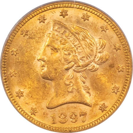$10 1897 $10 LIBERTY GOLD – PCGS MS-61