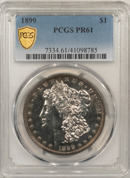 Morgan Dollars 1899 PROOF MORGAN DOLLAR – PCGS PR-61, WHITE WITH POP!
