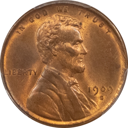 Lincoln Cents (Wheat) 1909-S/S LINCOLN CENT, S/HORIZONTAL S – PCGS MS-64 RB