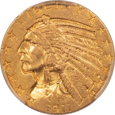 $5 1911 $5 INDIAN GOLD – PCGS MS-61
