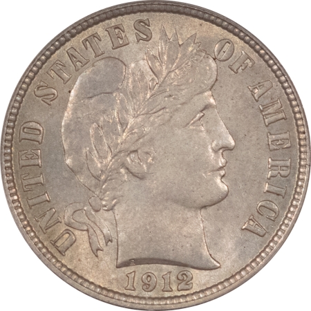 Barber Dimes 1912 BARBER DIME – PCGS MS-62, PREMIUM QUALITY, OLD GREEN HOLDER!