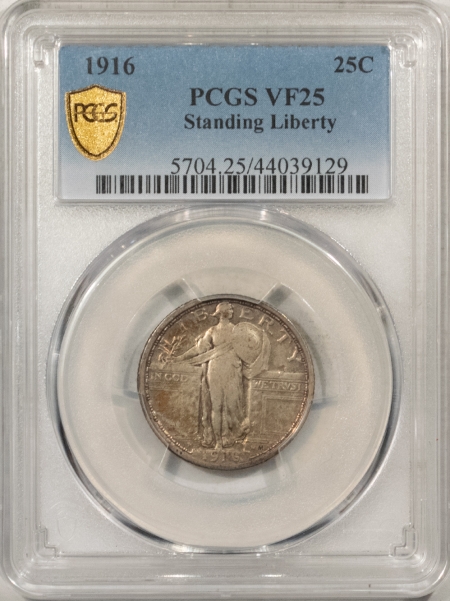 New Certified Coins 1916 STANDING LIBERTY QUARTER – PCGS VF-25