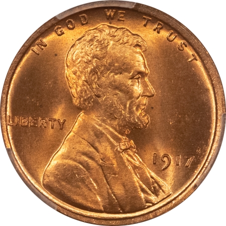 New Store Items 1917 LINCOLN CENT – PCGS MS-65 RD, BLAZING RED!
