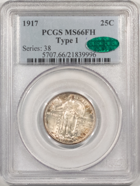 New Store Items 1917 STANDING LIBERTY QUARTER TY I – PCGS MS-66 FH, PQ! & CAC APPROVED!