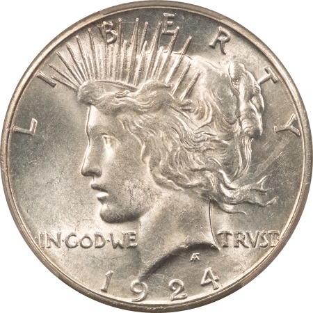 New Certified Coins 1924-S PEACE DOLLAR – PCGS MS-62, BLAST WHITE!