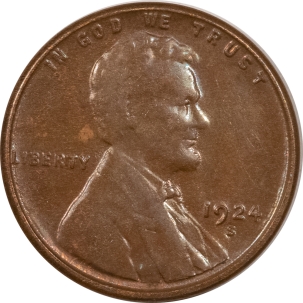 New Store Items 1924-S LINCOLN CENT – BROWN UNC & CLOSE TO CHOICE!