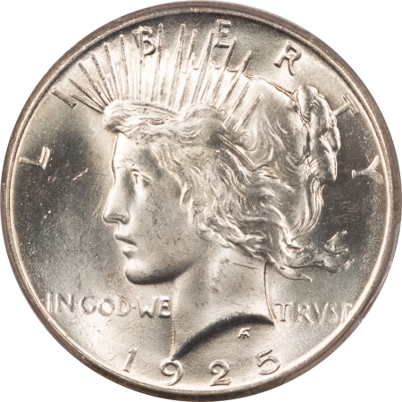 New Certified Coins 1925 PEACE DOLLAR – PCGS MS-65, BLAST WHITE & PREMIUM QUALITY!