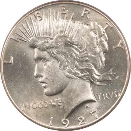 New Store Items 1927 PEACE DOLLAR – PCGS MS-61, PREMIUM QUALITY, LOOKS CHOICE!