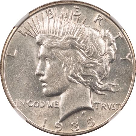 New Certified Coins 1935-S PEACE DOLLAR – NGC AU-58, FLASHY!