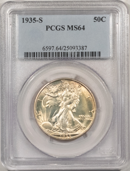 New Certified Coins 1935-S WALKING LIBERTY HALF DOLLAR – PCGS MS-64, FRESH & PREMIUM QUALITY!