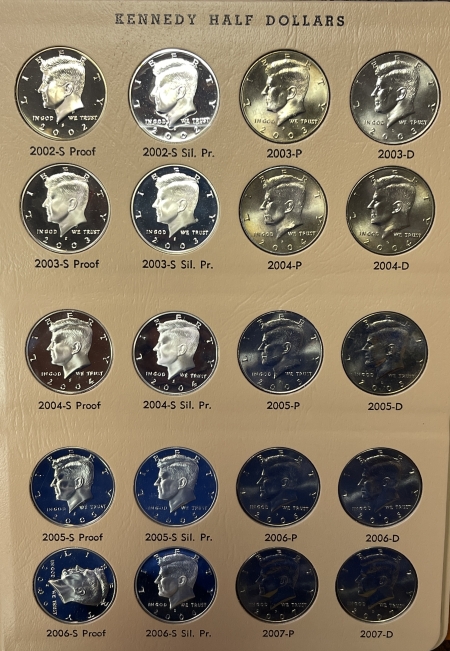 New Store Items 1964-2012 KENNEDY HALF DOLLAR 160 COIN COMPLETE SET, DANSCO, SILVER, PROOFS, ALL