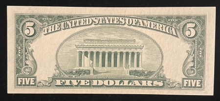Small Federal Reserve Notes 1950-B $5 FEDERAL RESERVE NOTE, FR-1963-D, CLEVELAND, CHOICE CRISP CU-FRESH! 