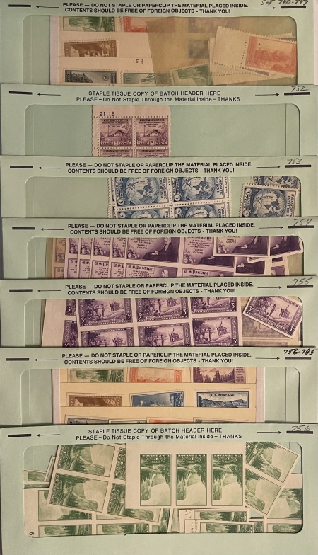 U.S. Stamps HUGE STOCK BOX, MOG 1920-30s U.S. SINGLES/MULTIPLES SORTED BY SCOTT #-CAT $6000+