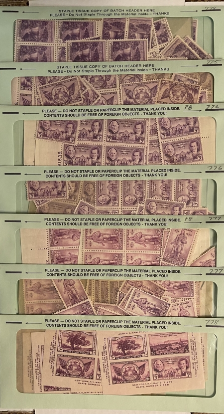 U.S. Stamps HUGE STOCK BOX, MOG 1920-30s U.S. SINGLES/MULTIPLES SORTED BY SCOTT #-CAT $6000+