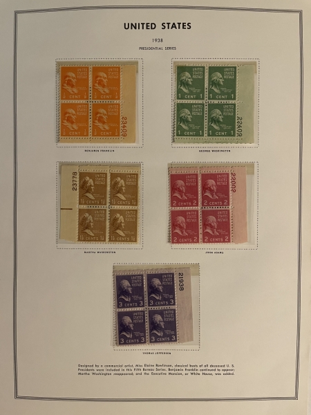 U.S. Stamps 100+ VALUABLE U.S. PLATE BLOCKS/MULTIPLES, 1920s-1940s, MOST MOG NH, CAT-$1098+