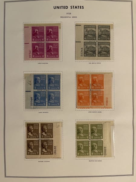 U.S. Stamps 100+ VALUABLE U.S. PLATE BLOCKS/MULTIPLES, 1920s-1940s, MOST MOG NH, CAT-$1098+