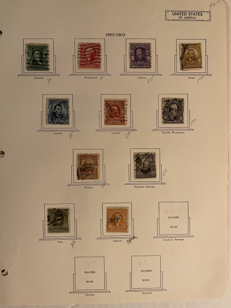 U.S. Stamps U.S. USED SINGLES, HINGED ON USABLE PAGES, 1857-1903, INCLUDES BETTER-CAT $1640+