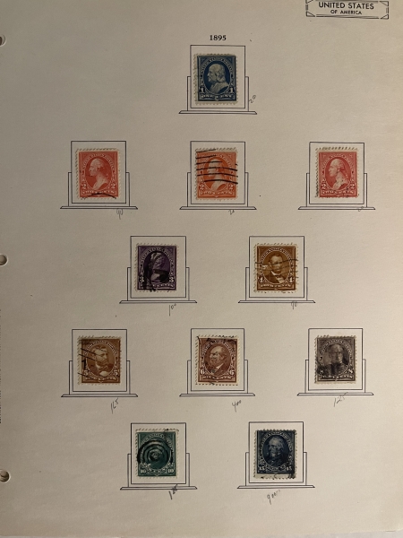 U.S. Stamps U.S. USED SINGLES, HINGED ON USABLE PAGES, 1857-1903, INCLUDES BETTER-CAT $1640+